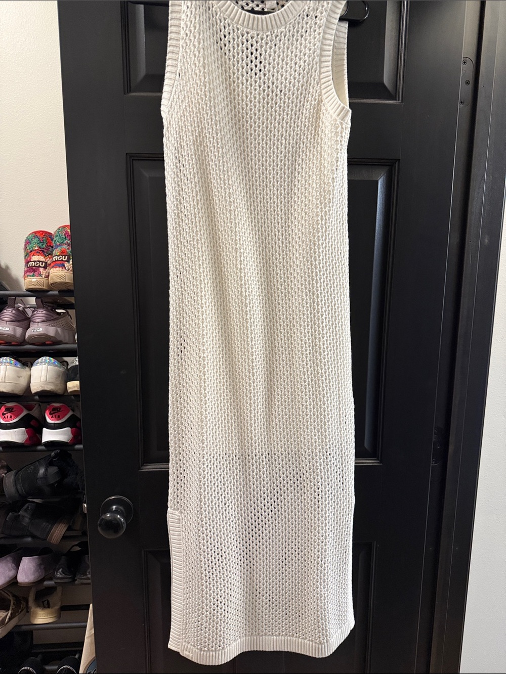 Barefoot Dreams Sleeveless Ivory Knit Maxi Dress